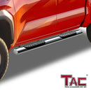 TAC Side Steps for 2024-2025 Tacoma Double Cab (Incl. Hybrid model) Truck Pickup 4" Oval Tube Stainless Steel Side Bars Nerf Bars Running Boards (2 pcs)-3