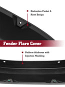 TAC Fender Flares Cover Compatible with 2016-2023 Toyota Tacoma Truck Off-road 4pcs Matte Black Smooth Front & Rear Pocket Rivet Style Pickup All Beds (Single Rear Wheel only)-5