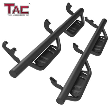 Fits 2010-2024 Toyota 4Runner (Excl.2010-2013 SR5/2010-2024 Limited/2020-2021 Nightshade Edition/2022-2024 TRD Sport)| Running Boards| Side Steps| Nerf Bars| 4" Drop| Tubular Style| Fine Texture Black