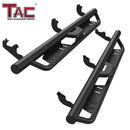 TAC EHD Two-Stair Drop Steps Running Boards Compatible With 2010-2024 Toyota 4Runner| Side Steps| Nerf Bars| Step Rails| Rocker Slider| Pickup Truck Exterior Accessories|  4" Drop| Carbon Steel| Fine Texture Black (2 PCS)-1