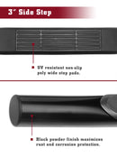 TAC 3" Gloss Black Side Steps Compatible with 2001-2007 Ford Escape/Mercury Mariner| Running Boards| Side Bars| Step Rails| Nerf Bars| Rocker Slider| Pickup Truck Accessories (2 PCS)-2