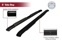 TAC Gloss Black 5" Oval Bend Side Steps For 2005-2022 Toyota Tacoma Double Cab | Running Boards | Nerf Bar | Side Bar