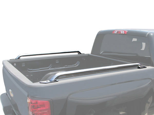 TAC Bed Rails Fit 1999-2006 Silverado 1500/2500LD (Will not fit 04-06, 07 Classic 1500 Crew Cab W/5.5ft Short Bed) | 2001-2005 Silverado 2500HD/3500HD 6.5' Standard Bed Stainless Steel Truck -1 Pair