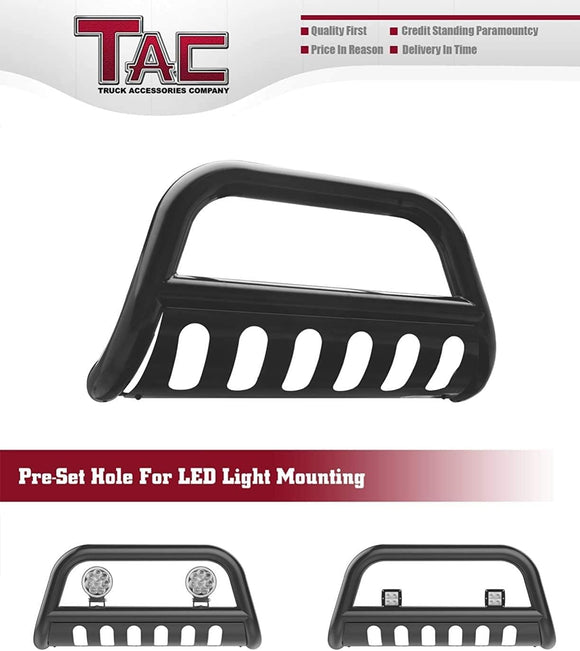 TAC Bull Bar Compatible with 2022-2026 Nissan Frontier Pickup Truck 3” Black Front Bumper Grille Guard Brush Guard