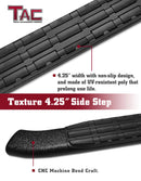 TAC Heavy Texture Black PNC Side Steps For 2019-2025 Chevy Silverado/GMC Sierra 1500 | 2020-2025 Chevy Silverado/GMC Sierra 2500/3500 Crew Cab Truck | Running Boards | Nerf Bars | Side Bars-5