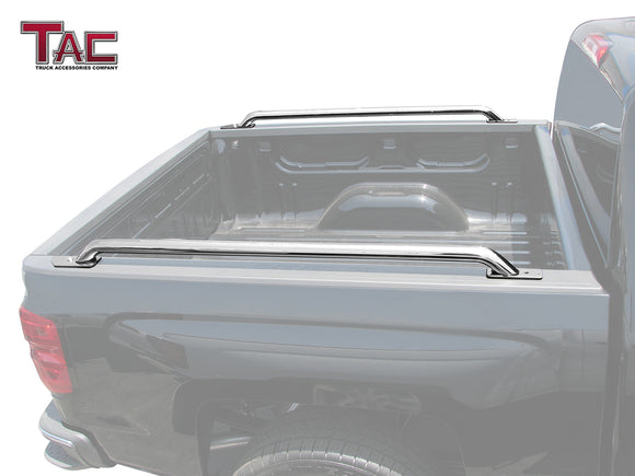 TAC Bed Rails Fit 2014-2025 Chevy Silverado 1500/GMC Sierra 1500 5.5ft Short Bed T304 Stainless Steel Truck Side Rails Off Road Automotive Exterior Accessories (2 Pieces Bed Rails)