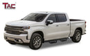 Fits 2019-2025 Chevy Silverado/GMC Sierra 1500 Crew Cab| 2020-2025 Silverado/Sierra 2500/3500 Crew Cab| Running Boards| Side Steps| Nerf Bars| 4" Drop| Tubular Style| Fine Texture Black-3
