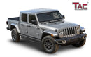 Fits 2020-2025 Jeep Gladiator JT| Running Boards| Side Steps| Nerf Bars| 4" Drop| Tubular Style| Fine Texture Black-3