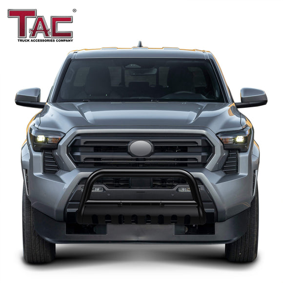 TAC Gloss Black 3" Bull Bar For 2024-2025 Toyota Tacoma Truck Front Bumper Brush Grille Guard Nudge Bar