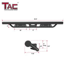 TAC EHD Two-Stair Drop Steps Running Boards Compatible With 2019-2025 RAM 1500 Crew Cab(Excl. 2019-2024 RAM 1500 Classic) | Side Steps| Nerf Bars| Step Rails| Rocker Slider| Pickup Truck Exterior Accessories|  4" Drop| Carbon Steel| Black (2 PCS)-6