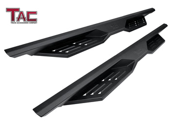 TAC Running Boards Fit 2020-2026 Jeep Gladiator JT Defender Steps Truck Pick Up Fine Texture Black 5" Drop Side Steps Nerf Bars Rock Slider Armor Off-Road Accessories (2pcs)