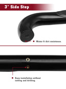 TAC 3" Gloss Black Side Steps Compatible with 2002-2007 Jeep Liberty| Running Boards| Side Bars| Step Rails| Nerf Bars| Rocker Slider| Pickup Truck Accessories (2 PCS)-4