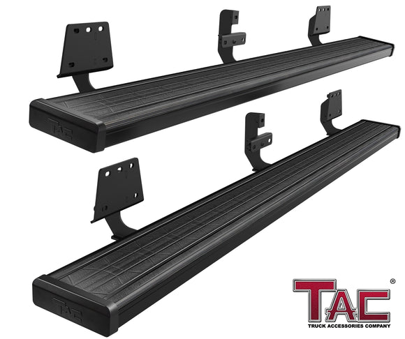 TAC Spear Running Boards Compatible with 2019-2026 Ram 1500 Crew Cab(Exclude 2019-2024 Ram 1500 Classic) Pickup 6" Side Step Rail Nerf Bar Truck Accessories Aluminum Texture Black Width Body Lightweight 2pcs