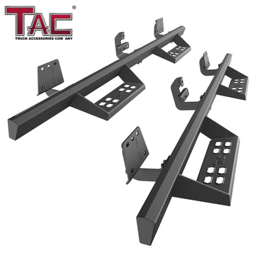 TAC Sniper Running Boards Compatible with 2019-2026 Ram 1500 Crew Cab(Excl. 2019-2024 Ram 1500 Classic) Truck Pickup 4" Drop Fine Texture Black Side Steps Nerf Bars Off-Road Accessories (2pcs)