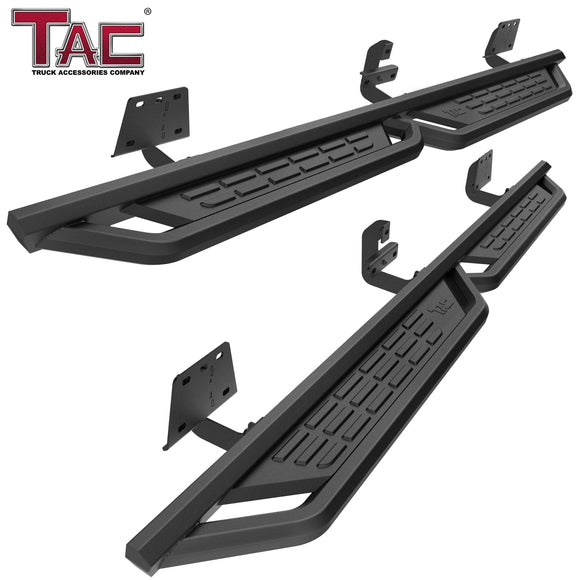 TAC Fort Running Boards Compatible with 2019-2026 Ram 1500 Crew Cab(Exclude 2019-2024 Ram 1500 Classic) |Side Steps |Nerf Bars |Off-Road Pickup Truck Exterior Accessories |Carbon Steel Black 2PCS