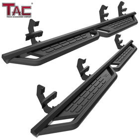 TAC Fort Running Boards Compatible with 2015-2026 Ford F150 Supercrew Cab| 2022-2026 F150 Lightning EV|2017-2026 Super Duty Crew Cab |Side Steps |Nerf Bars |Truck Accessories |Carbon Steel Black 2PCS