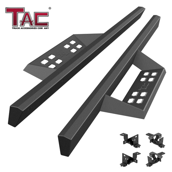TAC Sniper Running Boards Fit 2018-2025 Jeep Wrangler JL 2 Door Truck Pickup 4" Fine Texture Black Side Steps Nerf Bars 2pcs