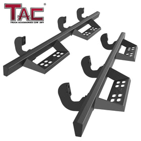 TAC Sniper Running Boards Compatible with 2005-2025 Nissan Frontier Crew Cab Truck Pickup 4" Drop Fine Texture Black Side Steps Nerf Bars Rock Slider Armor Off-Road Accessories (2pcs)