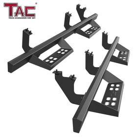 TAC Sniper Running Boards Fit 2022-2025 Toyota Tundra Double Cab Truck Pickup 4"  Fine Texture Black Side Steps Nerf Bars 2pcs