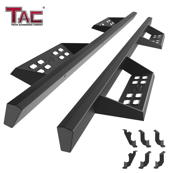 TAC Sniper Running Boards Fit 2022-2025 Toyota Tundra Double Cab Truck Pickup 4"  Fine Texture Black Side Steps Nerf Bars 2pcs