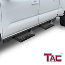 TAC Sniper Running Boards Fit 2024-2025 Tacoma Double Cab (Incl. Hybrid model) Truck Pickup 4"  Fine Texture Black Side Steps Nerf Bars-3