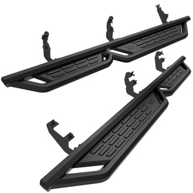 TAC Fort Running Boards Compatible with 2021-2026 Ford Bronco 4 Door |Side Steps |Nerf Bars |Automotive SUV Exterior Accessories |Carbon Steel Fine Texutre Black 2PCS - 0