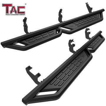 TAC Fort Running Boards Compatible with 2021-2026 Ford Bronco 4 Door |Side Steps |Nerf Bars |Automotive SUV Exterior Accessories |Carbon Steel Fine Texutre Black 2PCS
