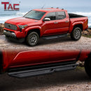 TAC Fort Running Boards Compatible with 2024-2026 Toyota Tacoma Double Cab |Side Steps |Nerf Bars |Off-Road Pickup Truck Exterior Accessories |Carbon Steel Fine Texutre Black 2PCS-6