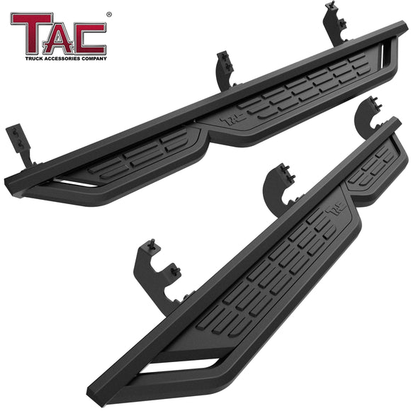 TAC Fort Running Boards Compatible with 2025-2026 Toyota 4Runner |Side Steps |Nerf Bars |Automotive SUV Exterior Accessories |Carbon Steel Fine Texutre Black 2PCS