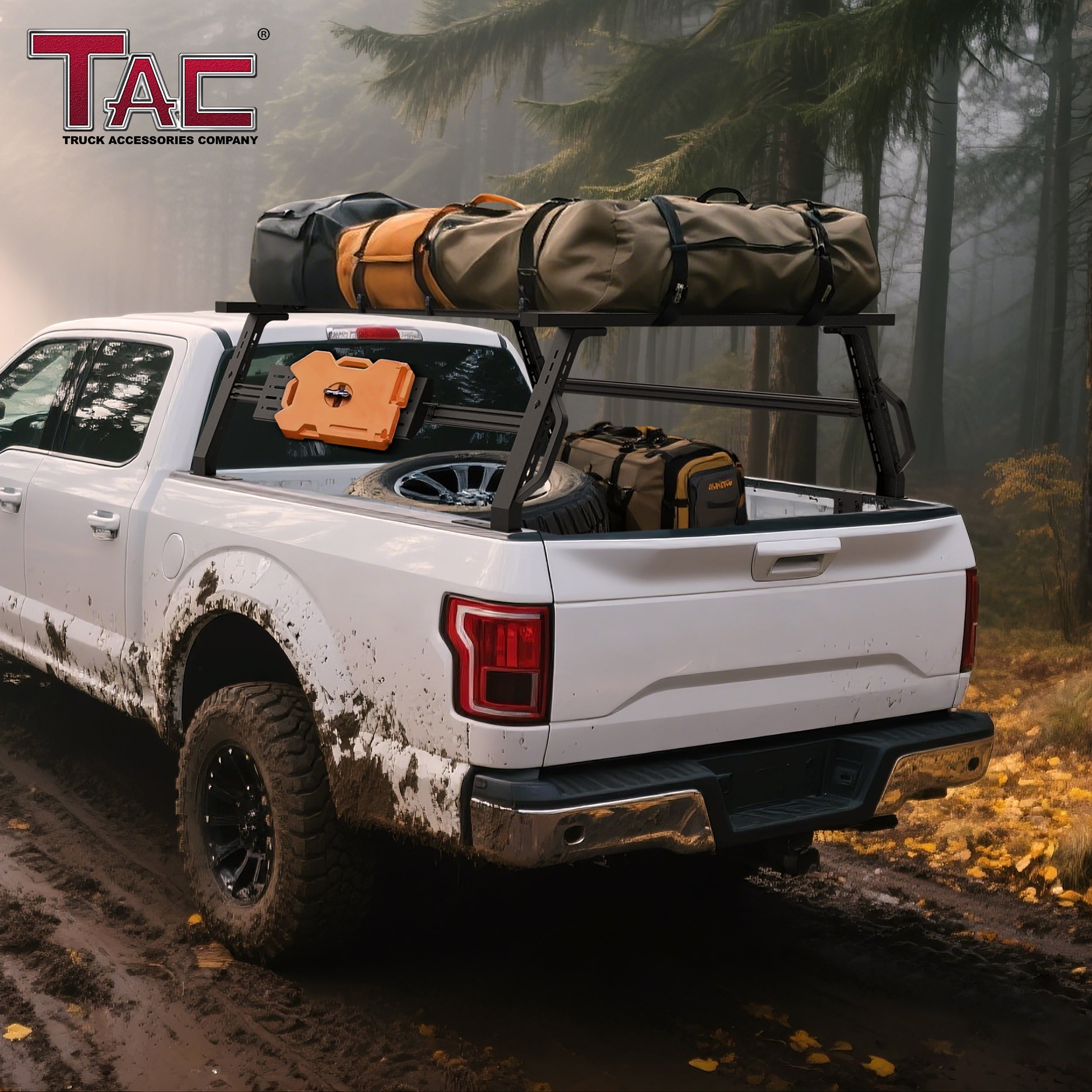 TAC Universal 6-FEET Truck Bed Rack Ladder Roof Top Cargo Rack Platform Extension Canoe Bike Kayak Snowboard Luggage Upper Storage Carrier Outdoors Overland Off Road Accessories - 0