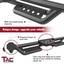 TAC Gen5HD Running Boards W/T 4"-Drop Compatible with 2024-2025 Toyota Tacoma Double Cab (Incl. Hybrid Model) Truck| Side Steps| Nerf Bar| Two-Stair| 2 pcs-4
