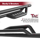 TAC Gen5 Running Boards Compatible with 2024-2025 Toyota Tacoma Double Cab (Incl. Hybrid Model)| 4"-Drop Side Steps Nerf Bars | Pickup Truck Off-Road Exterior Accessories | Fine Texture Black (2pcs)-5