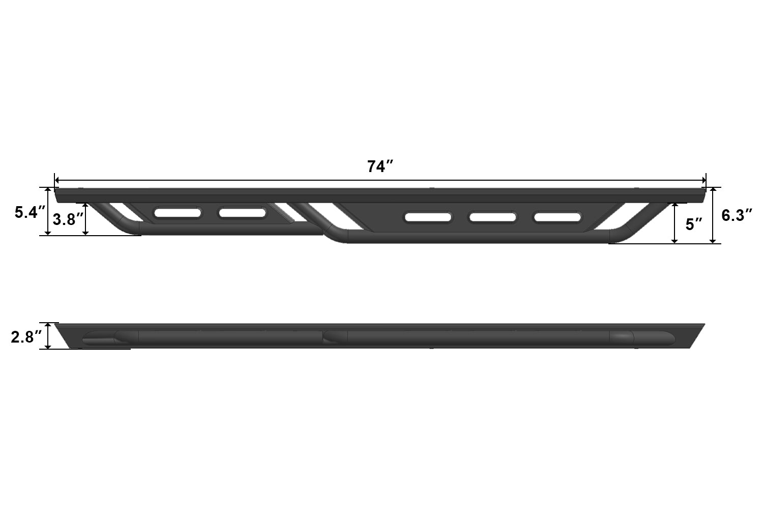TAC Rocker Running Boards Compatible With 2005-2025 Nissan Frontier Crew Cab| Side Steps| Nerf Bars| Step Bars| Step Rails| Rock Sliders| Carbon Steel| Pickup Truck Accessories| Fine Texture Black (2 PCS)