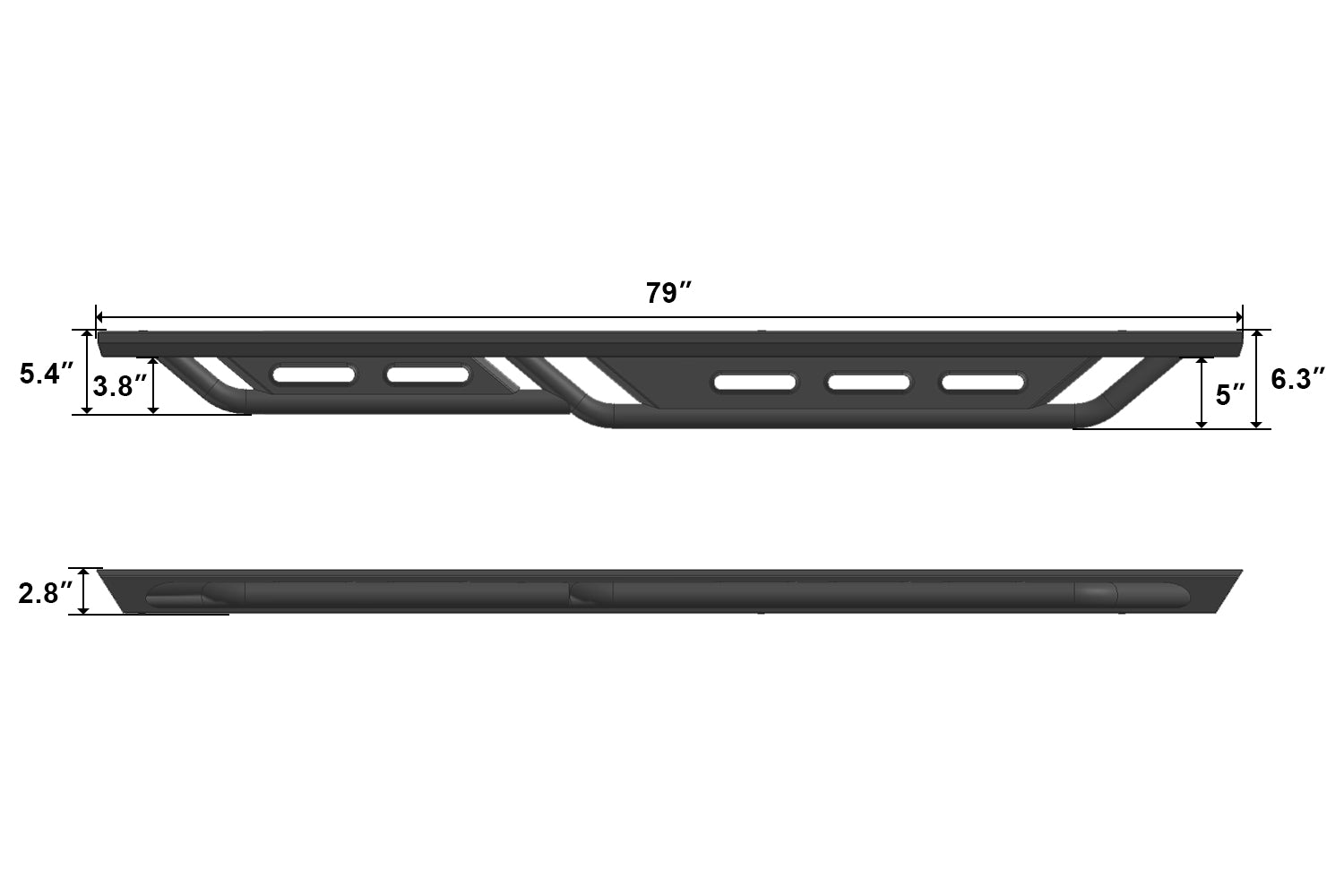 TAC Rocker Running Boards Compatible With 2005-2023 Toyota Tacoma Double Cab| Side Steps| Nerf Bars| Step Bars| Step Rails| Rock Sliders| Carbon Steel| Pickup Truck Accessories| Fine Texture Black (2 PCS)