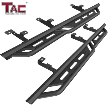 TAC Running Boards Fit 2022-2024 Rivian R1S R1T Side Steps Nerf Bars Rock Slider Armor Pickup Truck Off-Road Accessories Fine Texture Black (2pcs)
