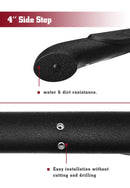 TAC 4" Side Steps for 2005-2023 Toyota Tacoma Double Cab Truck | Running Boards | Nerf Bars | Side Bars| Heavy Texture Black-6