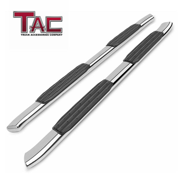 TAC Stainless Steel 5" Bend Side Steps For 2009-2018 Ram 1500 Crew Cab(Incl. 2019-2024 Ram 1500 Classic)|2010-2025 Ram 2500/3500/4500/5500 Crew Cab(Incl. Chassis Cab Diesel models) Crew Cab
