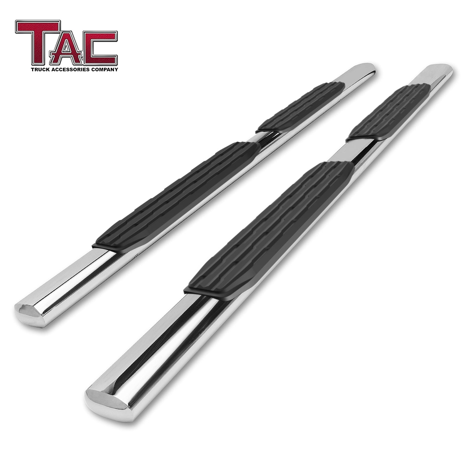 TAC Stainless Steel 5" Oval Straight Side Steps For 2019-2025 Dodge Ram 1500 Crew Cab (Excl. 19-24 RAM 1500 Classic) | Running Boards | Nerf Bar | Side Bar