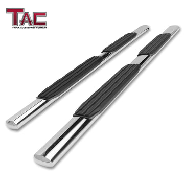 TAC Stainless Steel 5" Oval Straight Side Steps For 2019-2024 Dodge Ram 1500 Crew Cab (Excl. 19-24 RAM 1500 Classic) | Running Boards | Nerf Bar | Side Bar