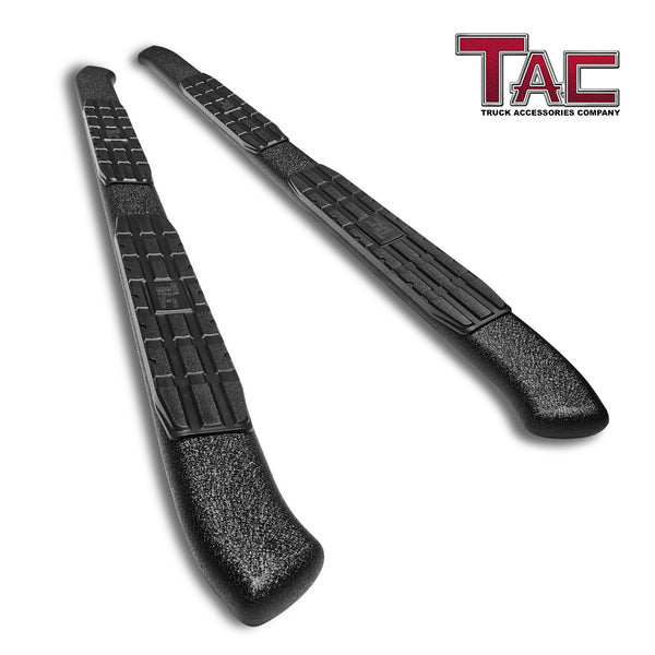 TAC Heavy Texture Black PNC Side Steps For 2015-2024 Chevy Colorado/GMC Canyon Crew Cab Truck | Running Boards | Nerf Bars | Side Bars