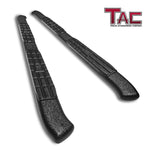 TAC Side Steps Running Boards for 2022-2023 Ford Maverick / Maverick Hybrid Truck Pickup 4.25" Oval Bend Texture Black Side Bars Nerf Bars (Texture Powder Coating Brackets)