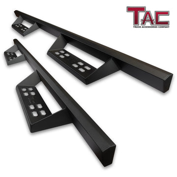 TAC Sniper Running Boards Compatible with 2015-2023 Chevy Colorado/GMC Canyon Crew Cab Truck Pickup 4" Drop Fine Texture Black Side Steps Nerf Bars Rock Slider Armor Off-Road Accessories (2pcs)