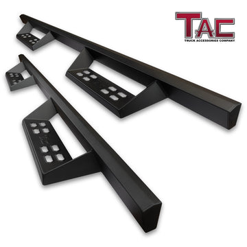 TAC Sniper Running Boards Compatible with 2019-2023 Dodge Ram 1500 Crew Cab (Excl. 2019-2023 Ram 1500 Classic) Truck Pickup 4" Drop Fine Texture Black Side Steps Nerf Bars Off-Road Accessories (2pcs)