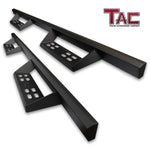 TAC Sniper Running Boards Compatible with 2021-2023 Ford Bronco 4 Door Truck Pickup 4" Drop Fine Texture Black Side Steps Nerf Bars Rock Slider Armor Off-Road Accessories (2pcs)