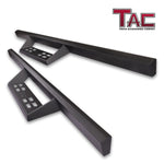 TAC Sniper Running Boards Fit 2019-2024 Chevy Silverado/GMC Sierra 1500 | 2020-2024 2500/3500 Regular Cab Truck Pickup 4" Fine Texture Black Side Steps Nerf Bars 2pcs