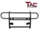 TAC Grill Guard Compatible with 2021-2025 Ford Bronco SUV Front Runner Guard BLK Brush Nudge Push Bull Bar-1
