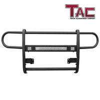 TAC Grill Guard Compatible with 2021-2024 Ford Bronco SUV Front Runner Guard BLK Brush Nudge Push Bull Bar