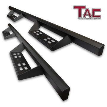 TAC Sniper Running Boards Fit 2022-2024 Toyota Tundra Double Cab Truck Pickup 4"  Fine Texture Black Side Steps Nerf Bars 2pcs