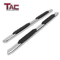 TAC Stainless Steel 5" Oval Bend Side Steps For 2019-2023 Chevy Silverado/GMC Sierra 1500 Crew Cab | 2020-2024 Silverado/GMC Sierra 2500/3500 Crew Cab Truck | Running Boards | Nerf Bar | Side Bar