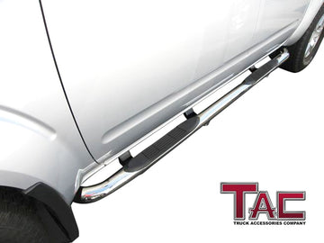 TAC 3" Side Steps Compatible with 2005-2026 Nissan Frontier Crew Cab|2005-2012 Suzuki Equator Crew Cab| Running Boards| Side Bars| Step Rails| Nerf Bars| Rocker Slider| Pickup Truck Accessories| Stainless Steel (2 PCS) - 0